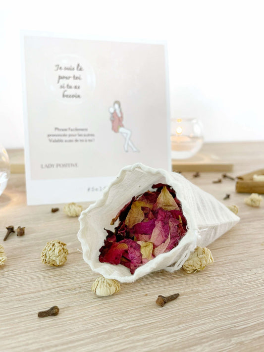 Infusion de bain Cannelle, Clous de Girofle, Pétales de Rose, Sel Rose de l'Himalaya